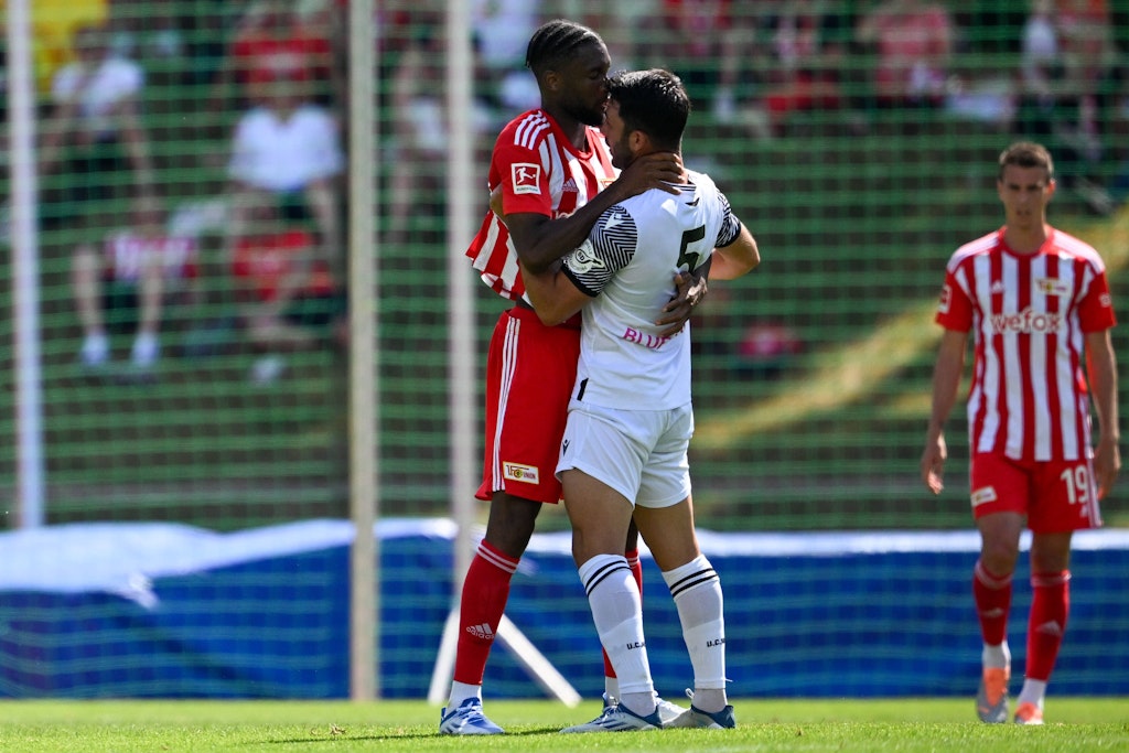 Grund, Angst zu haben: Jordan Siebatcheu, neuer Stürmer des 1. FC Union, misst 1,90 Meter und ist damit nochmals größer als Vorgänger Taiwo Awoniyi.