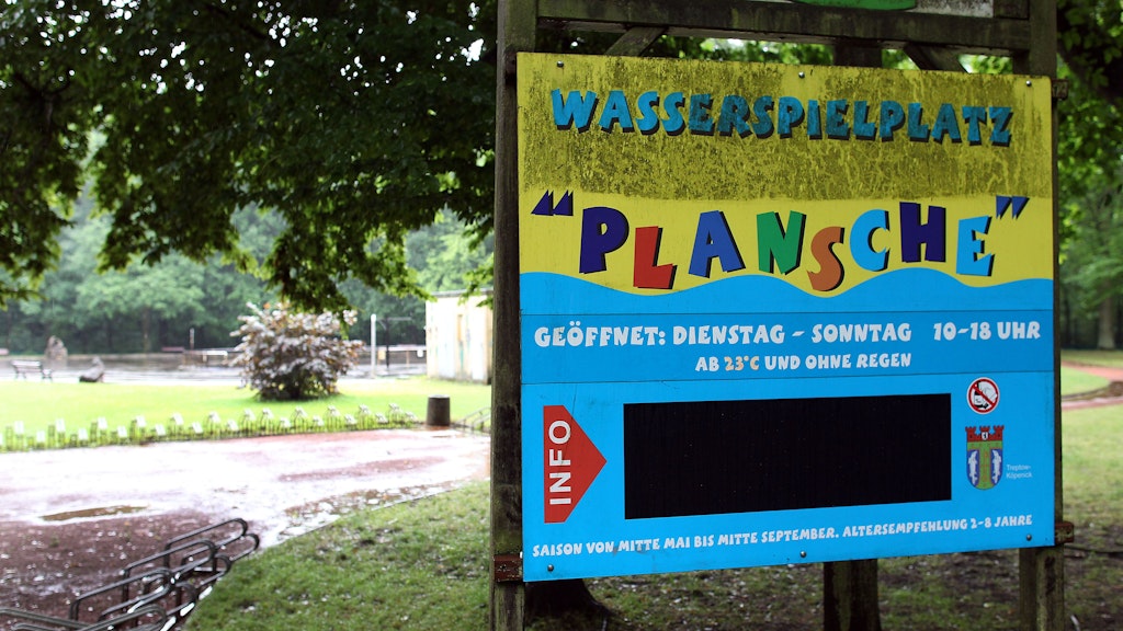 Wasserspielplatz Plansche im Plänterwald.