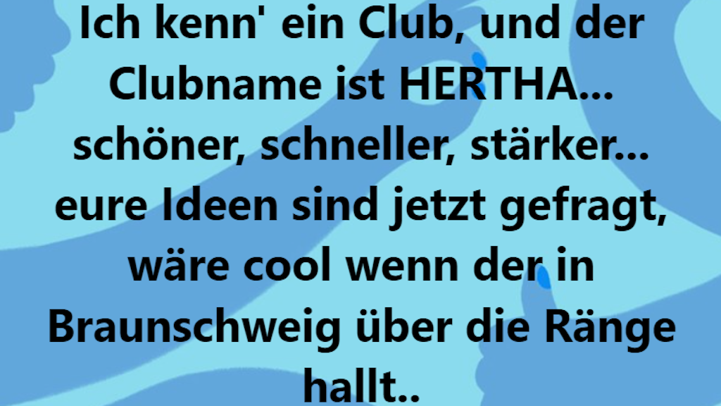 So lautet der Aufruf zum „Layla“-Hertha-Contest auf der Facebook-Seite der Hertha BSC Ultras.