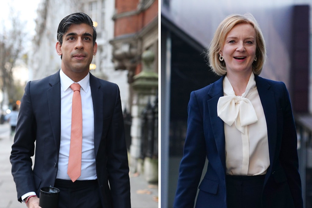 Einer von beiden wird Regierungschef: Entweder Rishi Sunak oder Liz Truss.