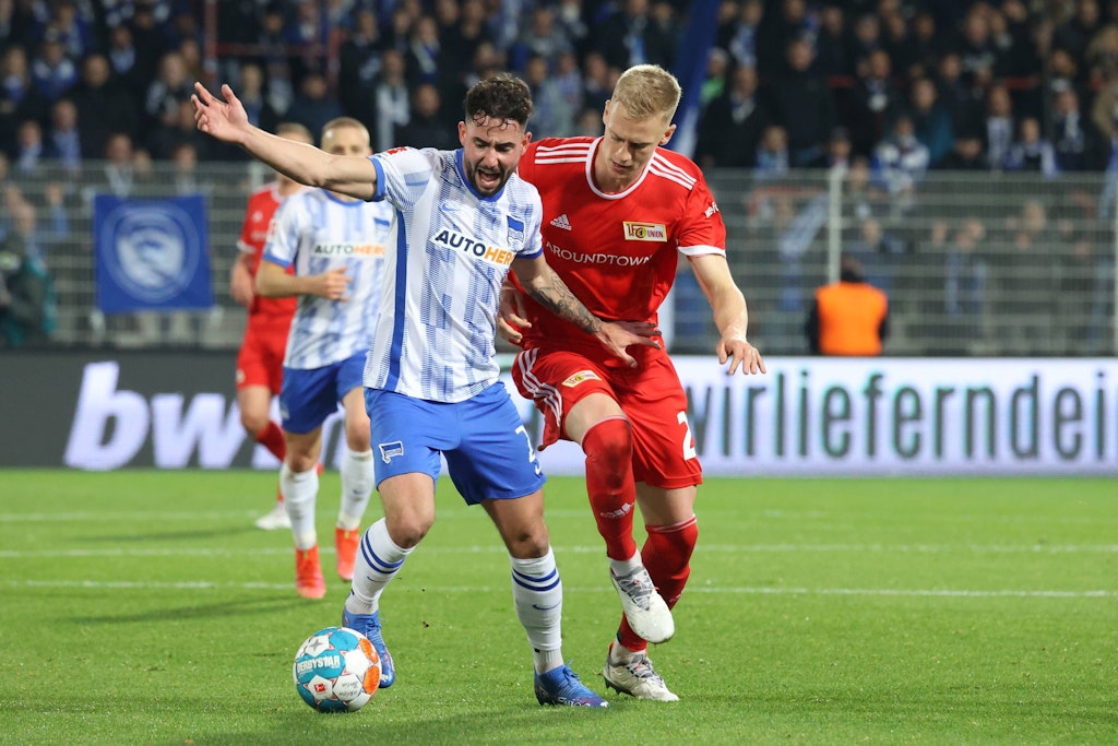 Herthas Marco Richter und Unions Timo Baumgartl sind dicke Kumpels. Beide fallen Sonnabend beim Derby wegen der gleichen Tumorerkrankung aus.