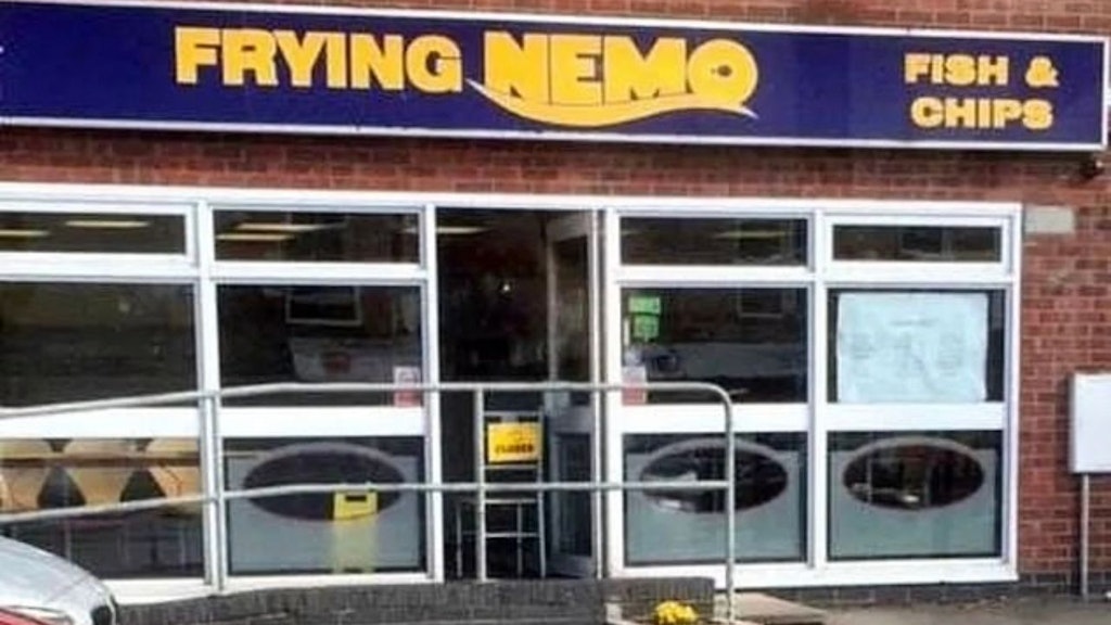 Der Betreiber eines „Fish & Chips“-Laden im britischen Yorkshire hat den Namen seines Imbisses mit typisch trockenen englischem Humor gewählt: „Frying Nemo“.