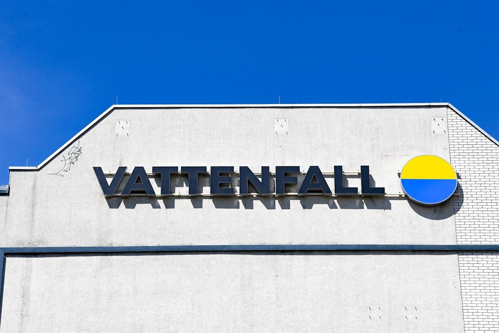 Das Logo des Energieunternehmens Vattenfall.