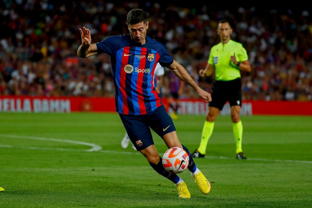 Robert Lewandowski spielte schon für den FC Barcelona – aber nur in einem Freundschaftstest gegen Unam Pumas aus Mexiko.
