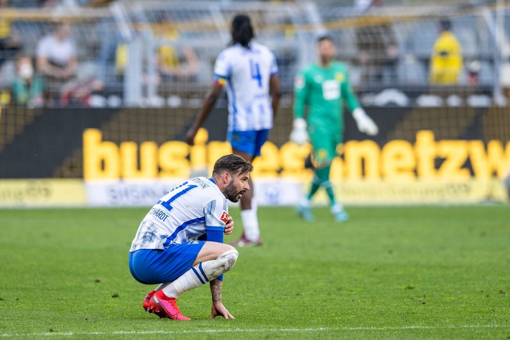 Herthas Marvin Plattenhardt muss passen. Er fällt gegen Frankfurt aus.