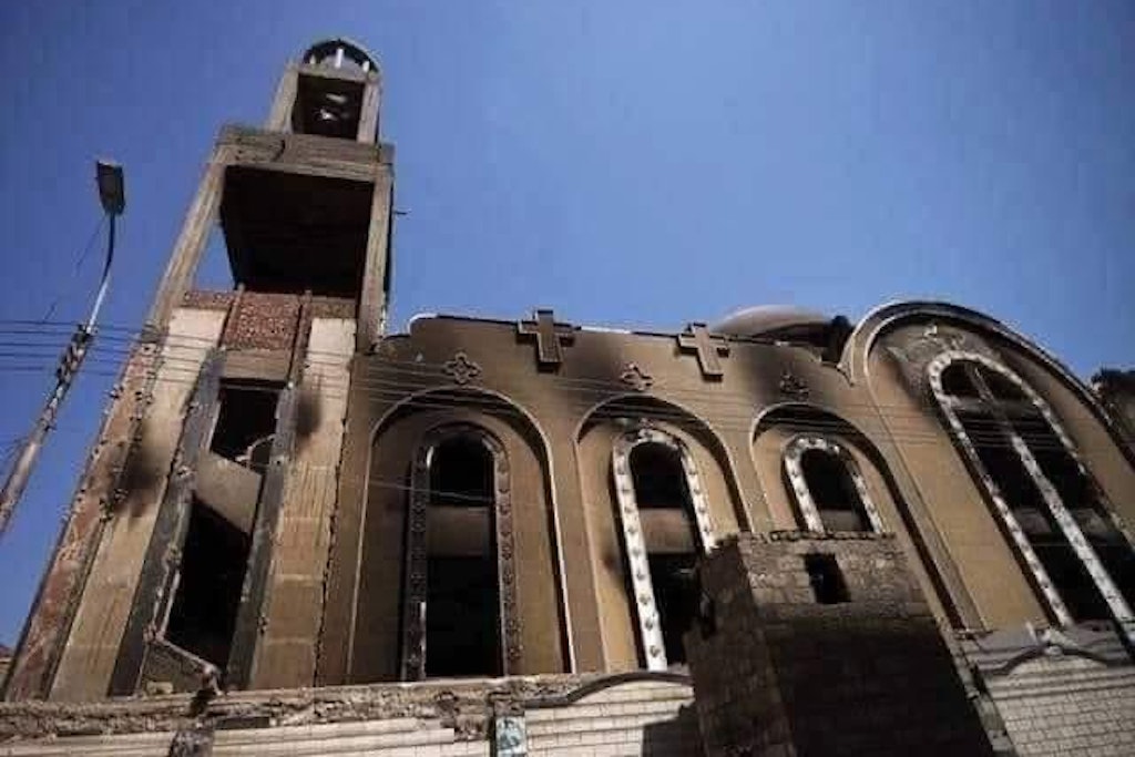 Kirchenbrand in Ägypten. Mindestens 41 Menschen starben.