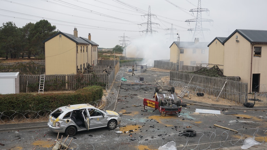 Das Übungsgelände in Kent, auf dem ukrainische Soldaten trainieren.