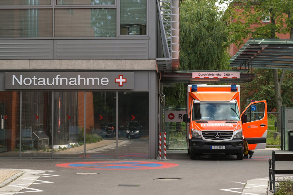 Die Notaufnahme des Vivantes Klinikums in Spandau.