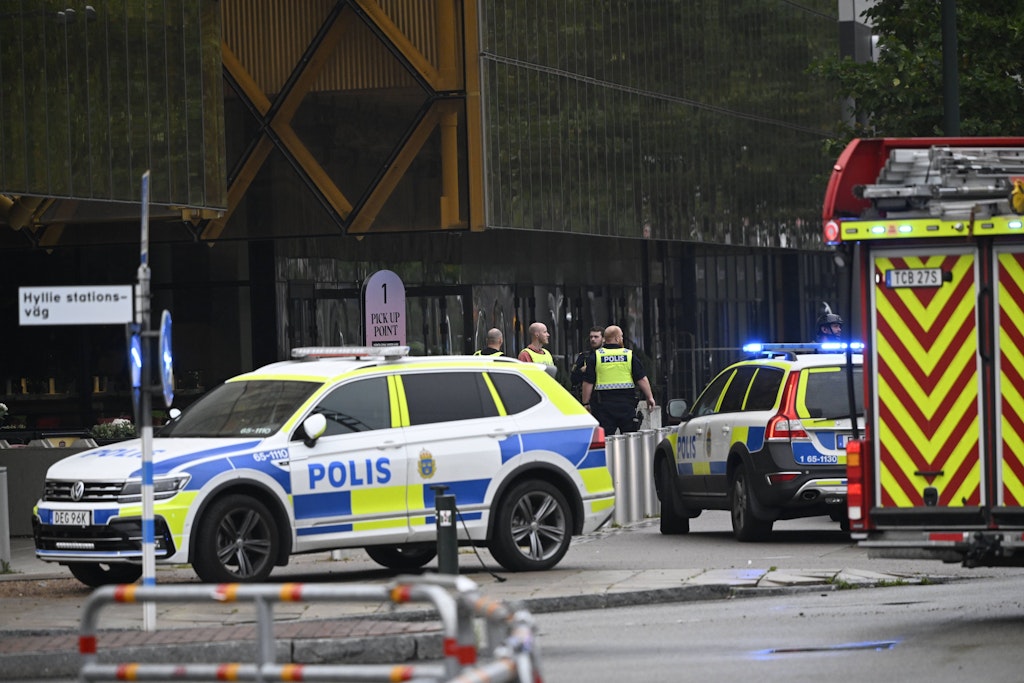 Malmö: Einsatzkräfte der Polizei am Tatort in der südschwedischen Stadt.