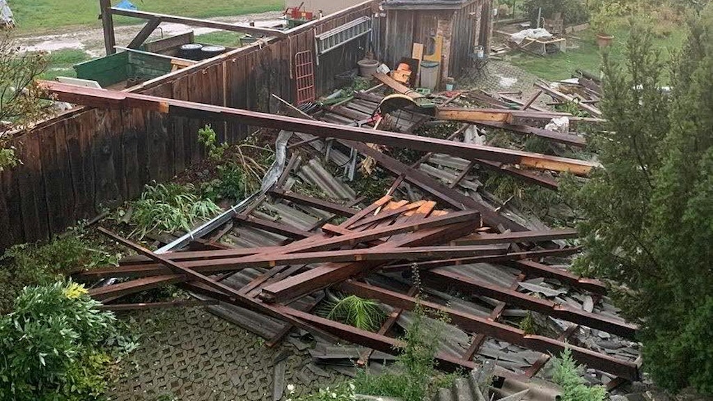 Das Unwetter hinterließ schwere Schäden - hier in Gedersdorf in Österreich.