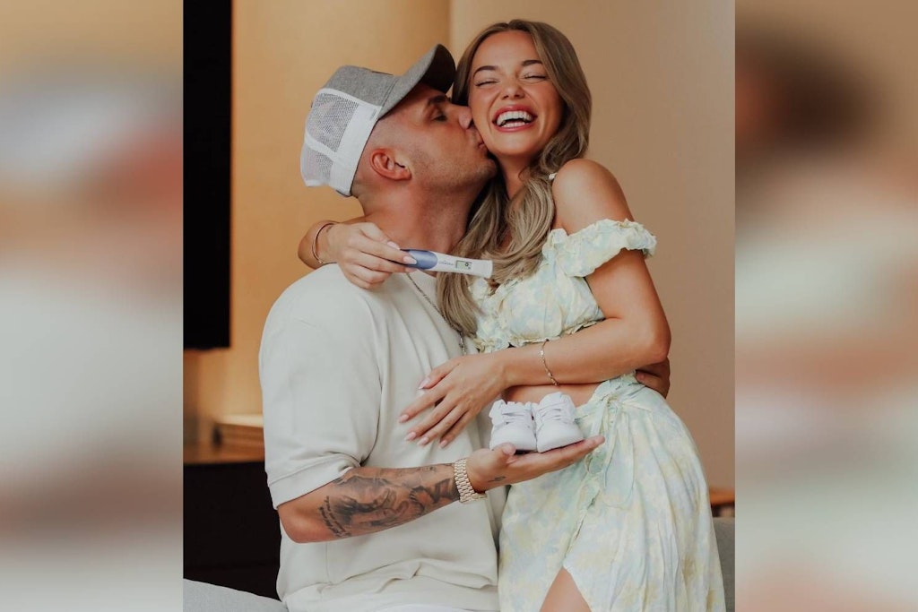 Hier freuen sich Pietro Lombardi und seine Laura Maria über die Baby-News.