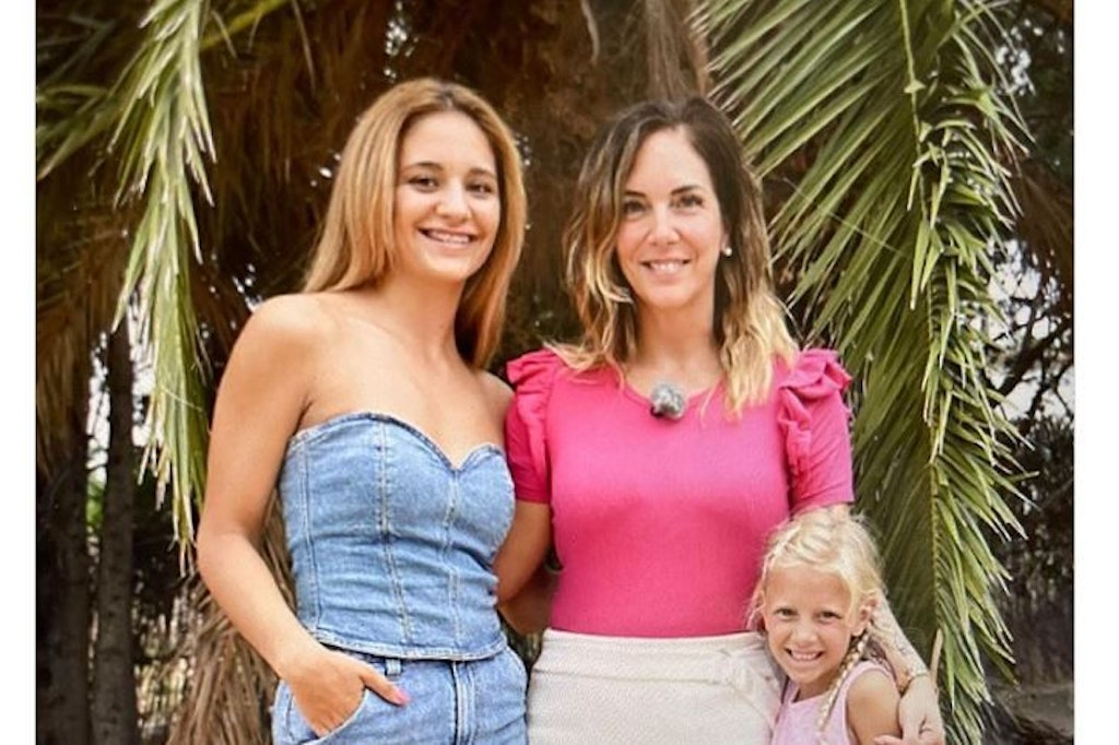 Ein seltenes Bild: Danni Büchner mit ihren Töchtern Jada und der kleinen Jenna.