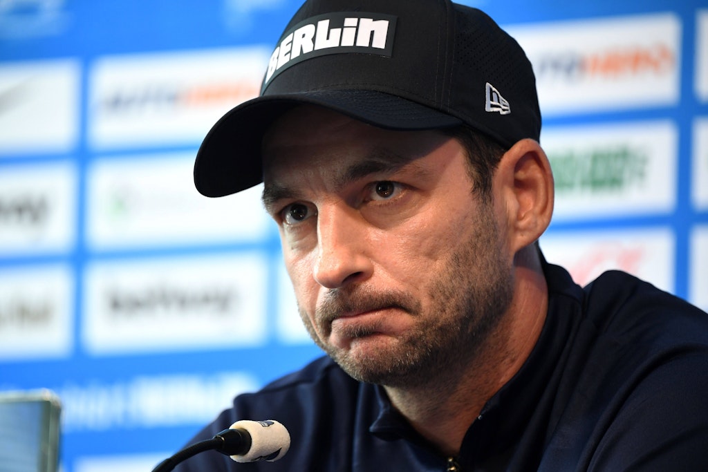 Hertha- Trainer Sandro Schwarz hofft auf den ersten Saisonsieg seiner Blau-Weißen.