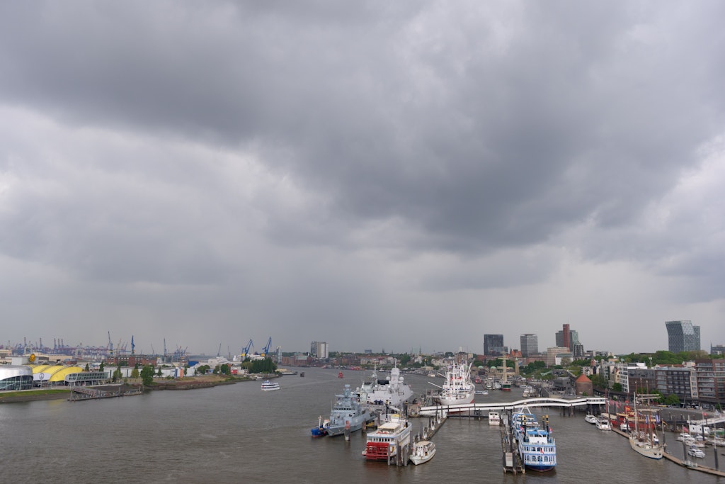 Ein Blick auf die Elbe in Hamburg.