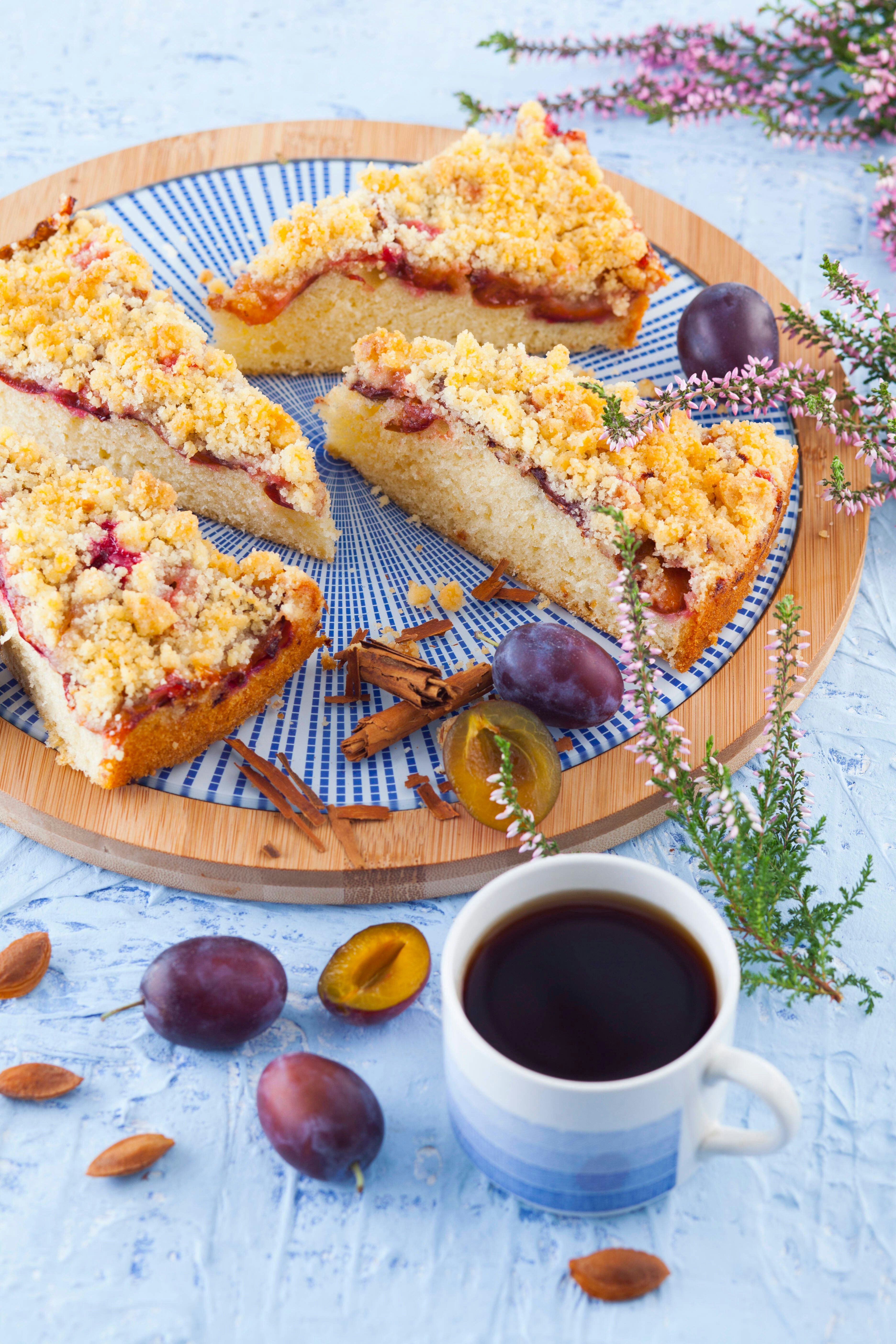 So zart, so lecker! Rezept für Pflaumenkuchen mit Streuseln: Oben ...