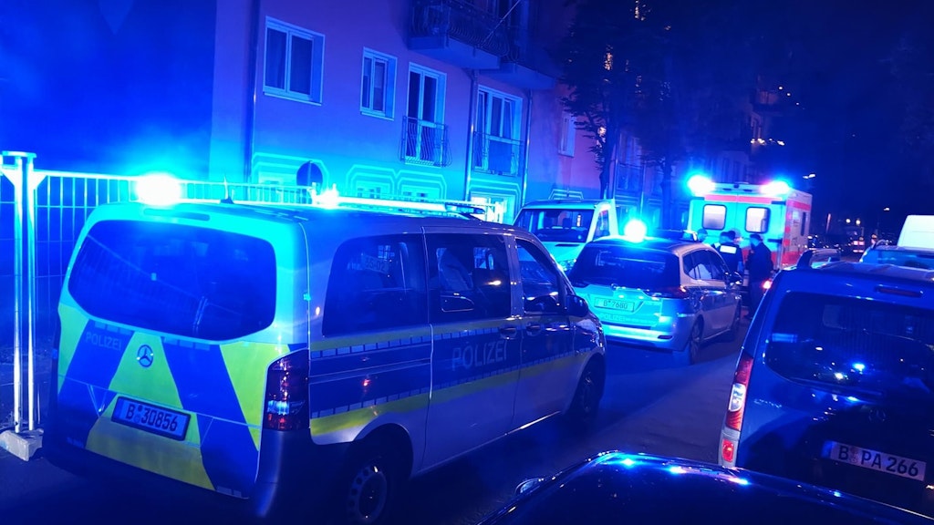Die Bürgerstraße war in der Nacht zu Sonntag in Blaulicht getaucht.