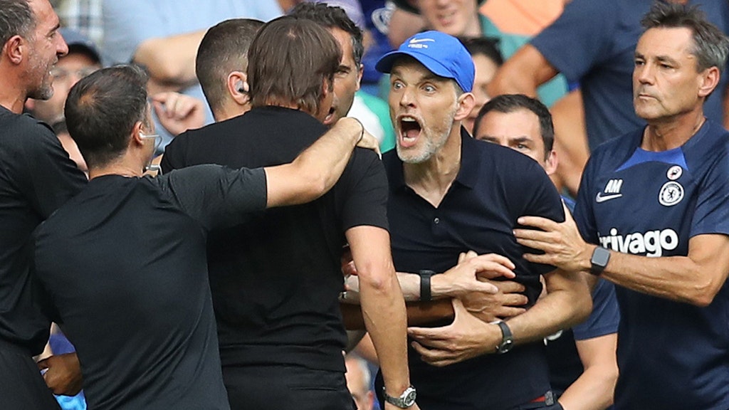 Thomas Tuchel und Antonio Conte gerieten aneinander.