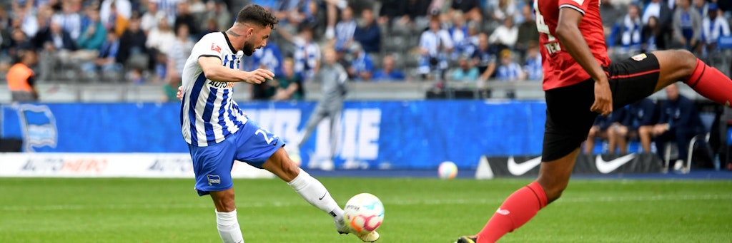 Herthas Marco Richter traf mit einem Traumtor gegen Bayer Leverkusen zum zwischenzeitlichen 2:1. 