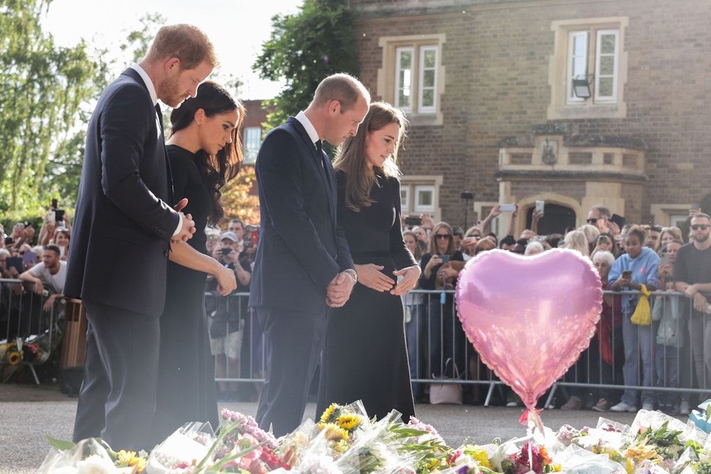 Prinz Harry, Herzog von Sussex, Meghan, Herzogin von Sussex, William, Prinz von Wales, und Kate, Prinzessin von Wales.