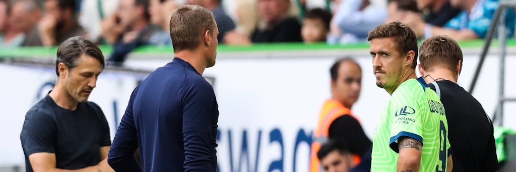 Max Kruse kontert die Kritik von Wolfsburg-Trainer Niko Kovac (l.). Natürlich auf Instagram. 