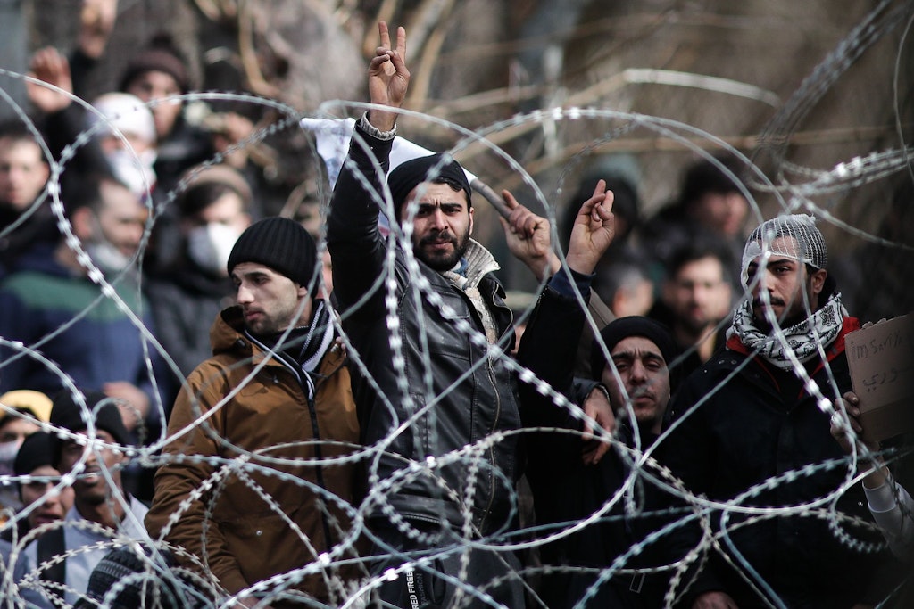 Migranten und Flüchtlinge an der Grenze zwischen Griechenland und der Türkei. (Archivbild)