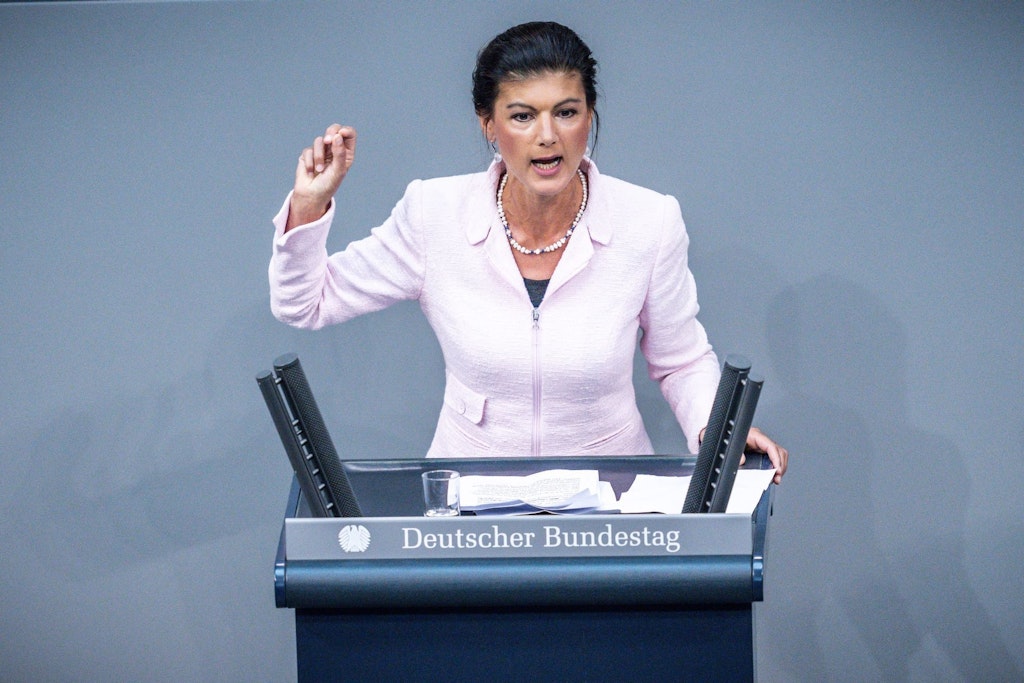 Linken-Politikerin Sahra Wagenknecht hatte der Bundesregierung vorgeworfen, einen Wirtschaftskrieg gegen Russland zu führen.