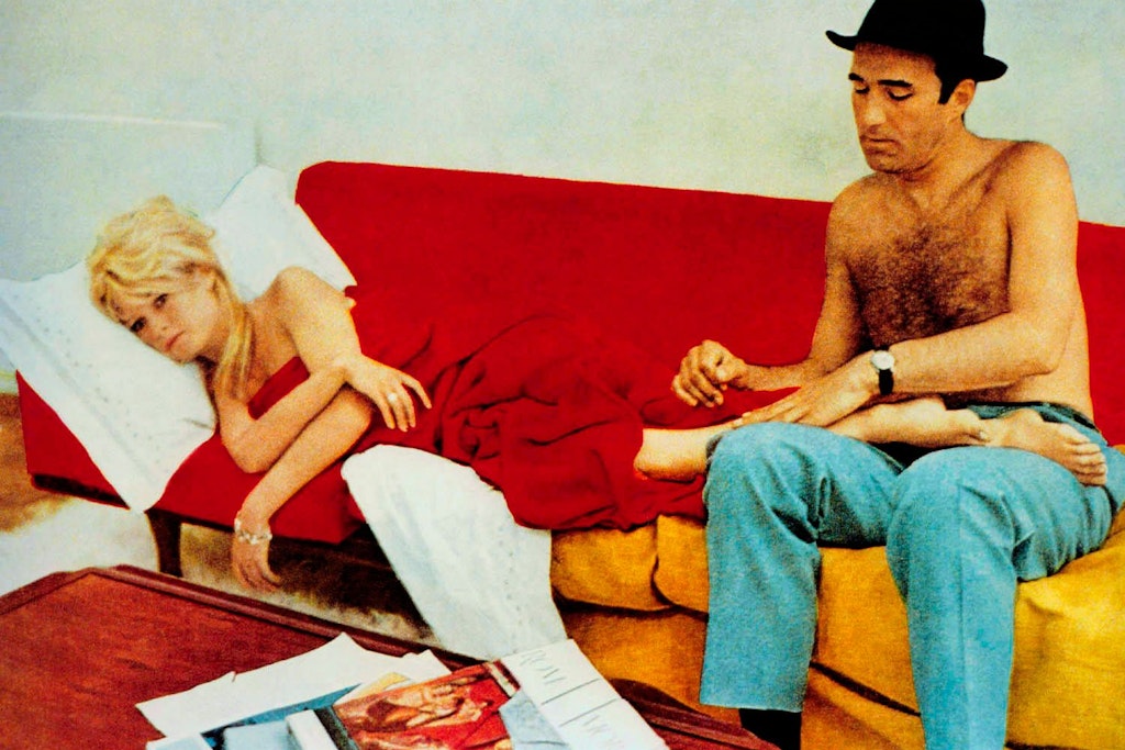 Brigitte Bardot und Michel Piccoli in Jean-Luc Godards Kultfilm „Die Verachtung“ von 1960.