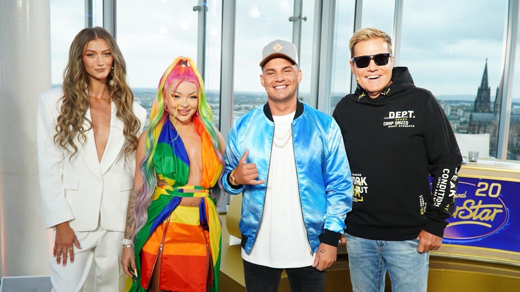 Die DSDS-Jury: Leony, Katja Krasavice, Pietro Lombardi und Dieter Bohlen