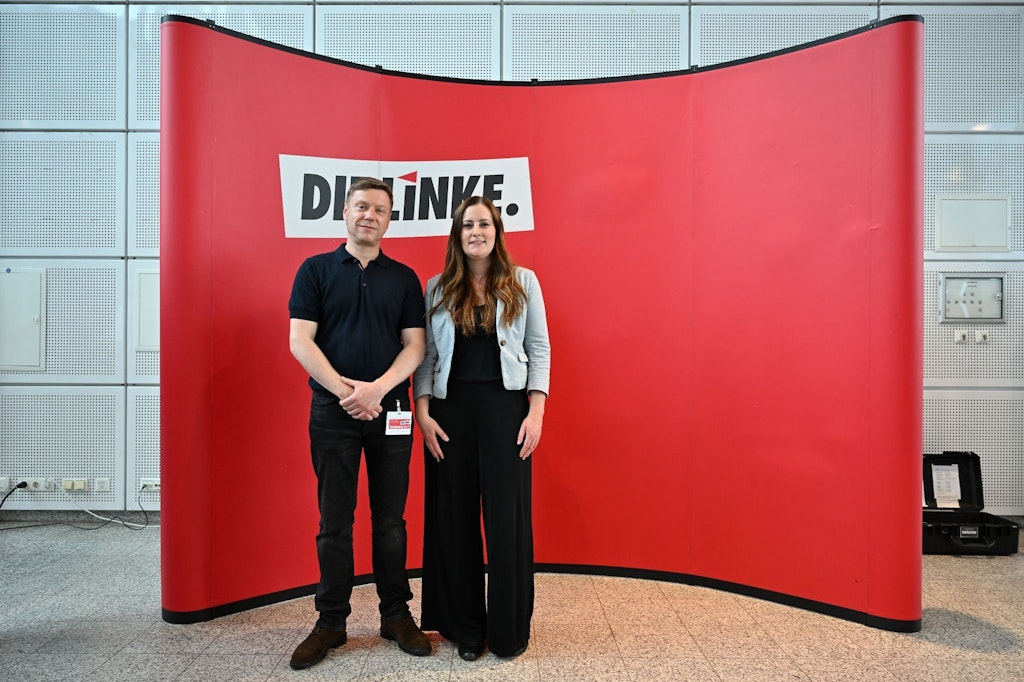 Die Vorsitzenden der Partei Die Linke Martin Schirdewan und Janine Wissler.