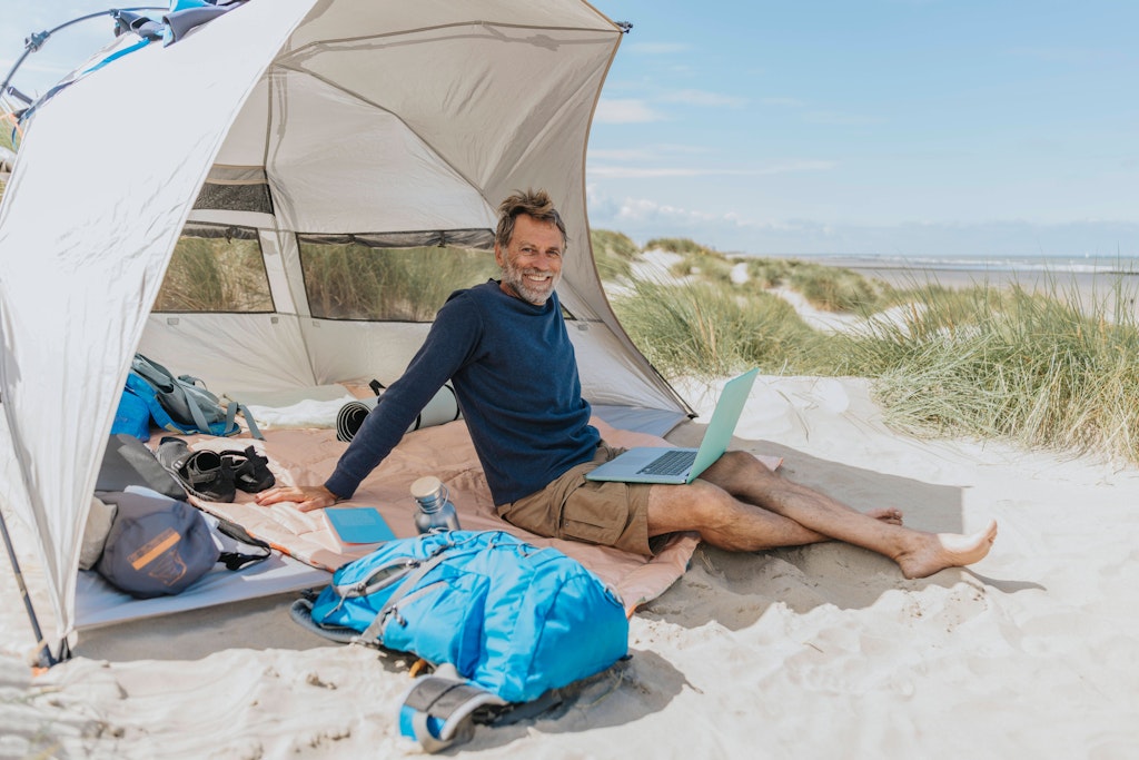 Arbeiten am Strand ist jetzt auch in der Homeoffice-Variante möglich.
