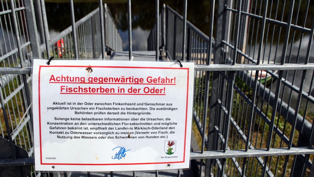 Mittlerweile kann an der Oder das Wasser wieder genutzt werden. 