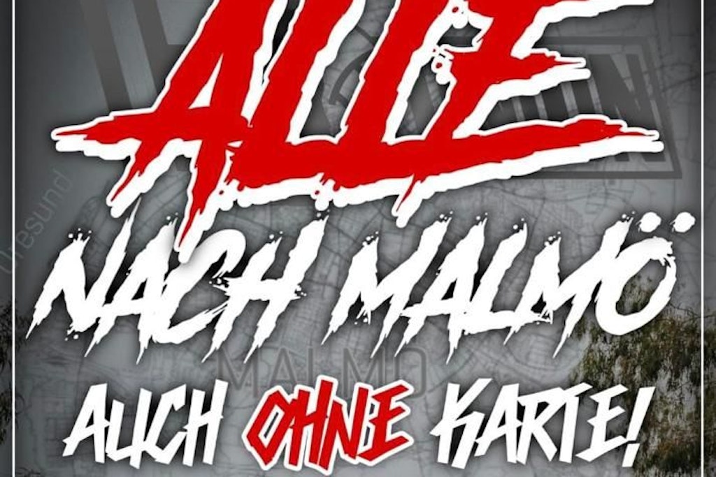 Aufforderung der Ultras, dass alle Anhänger des 1. FC Union auch ohne Tickets nach Malmö reisen sollen.
