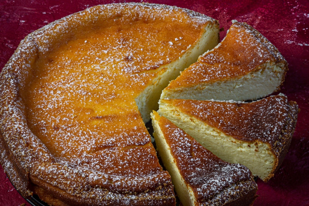 Der Käsekuchen ohne Boden - so hat ihn Oma gemacht.