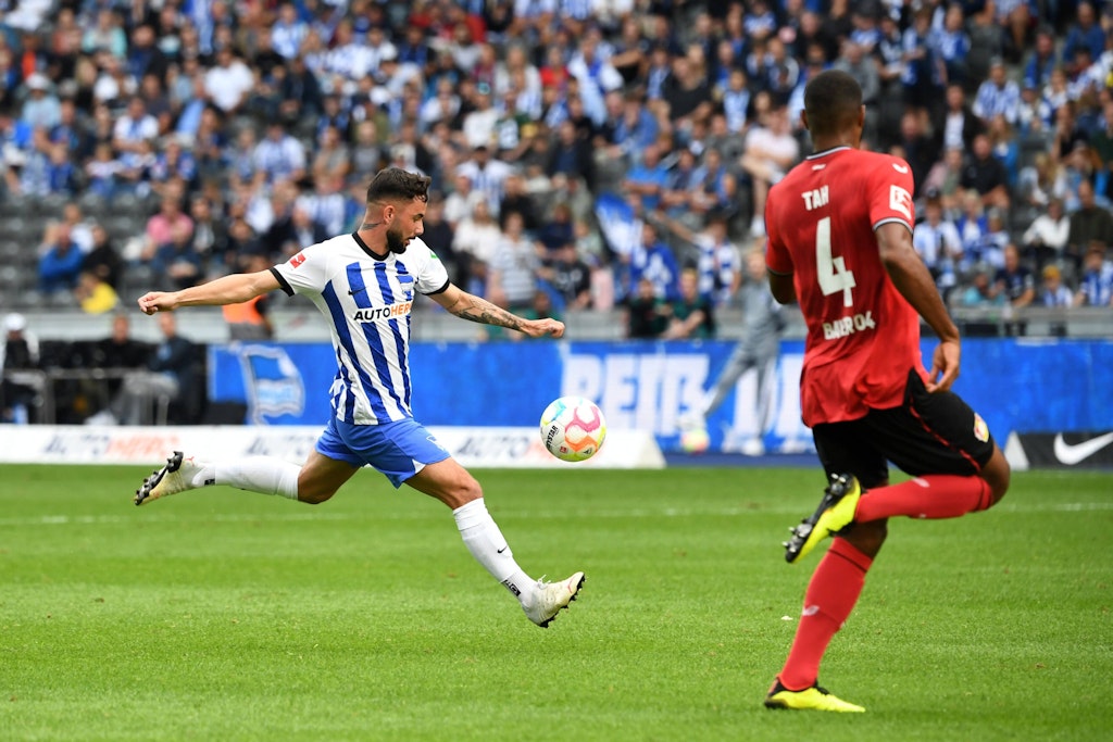 Herthas Marco Richter ist mit seinem Kracher gegen Leverkusen in der Auswahl zum Tor des Monats gelandet. 