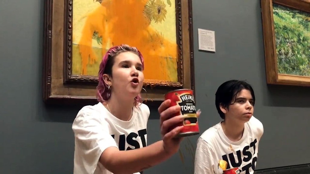  Klimaaktivistinnen schütteten bereits Tomatensuppe auf ein berühmtes Van-Gogh-Gemälde.