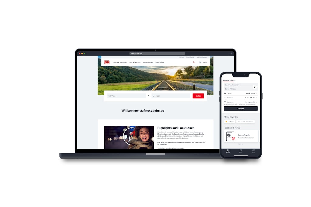 Zur neuen Buchungsplattform gehört die neue App „Next DB Navigator“. 
