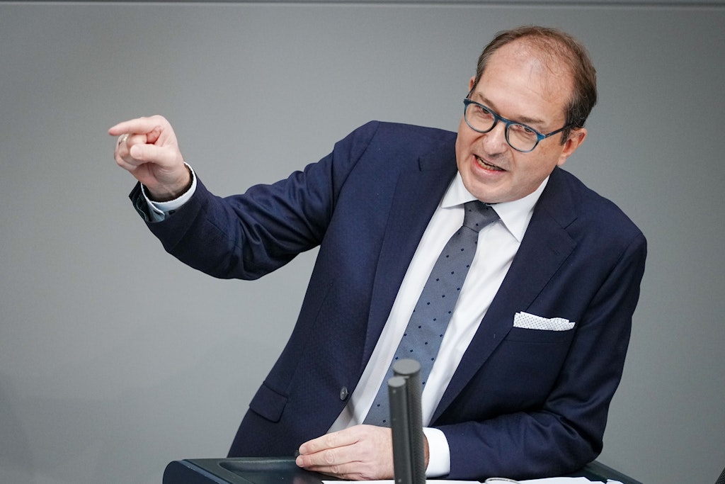 CSU-Landesgruppenchef Alexander Dobrindt im Bundestag
