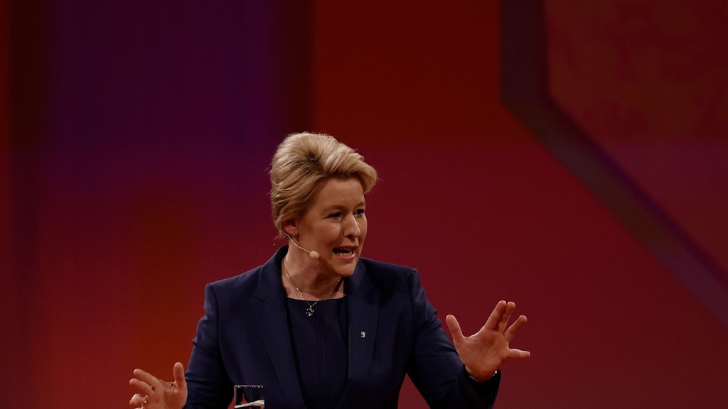 Franziska Giffey (SPD), Regierende Bürgermeisterin von Berlin. Am Sonnabend scharte sich die SPD bei ihrem Parteitag um sie.