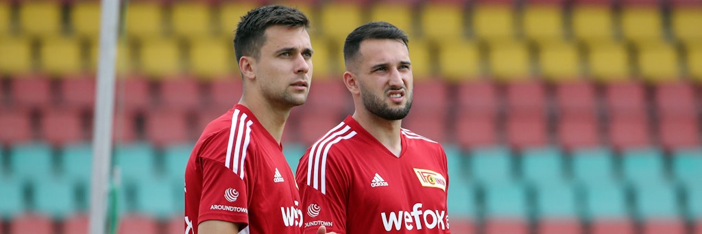 Milos Pantovic und Levin Öztunali (r.) schauen beim 1. FC Union in eine ungewisse Zukunft und gelten als Wechselkandidaten. 
