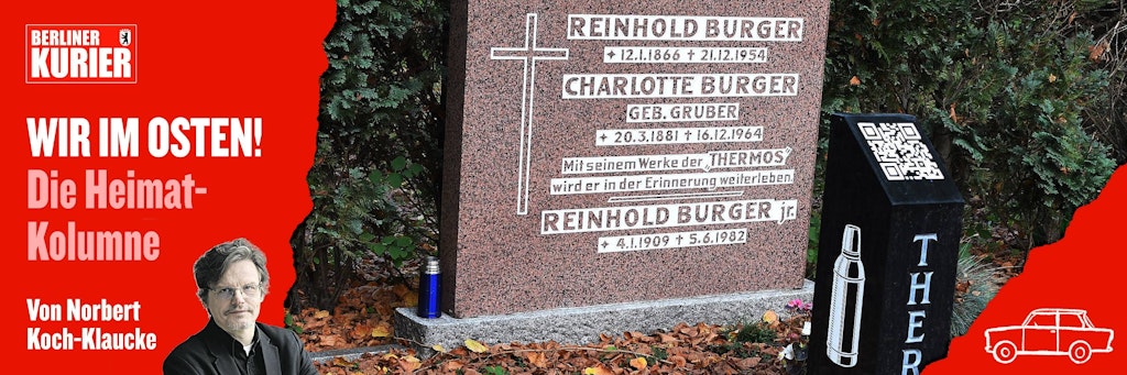 Auf dem Städtischen Friedhof Pankow 3 befindet sich das Grab des Thermoskannen-Erfinder Reinhold Burger. Hier sind auch seine Frau und sein Sohn beigesetzt.