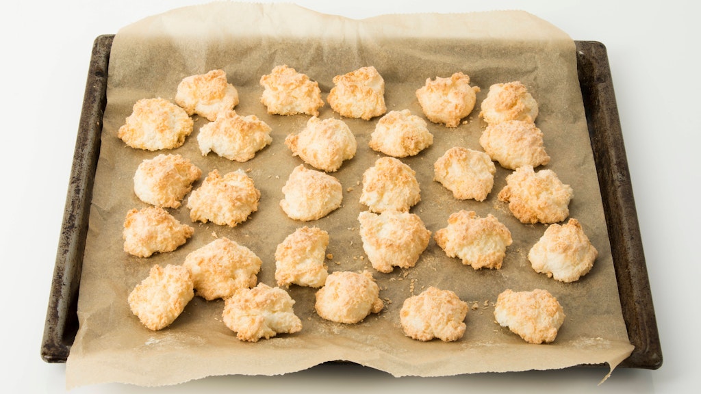 The recipe for coconut macaroons only needs two ingredients, making it the easiest cookie recipe in the world.