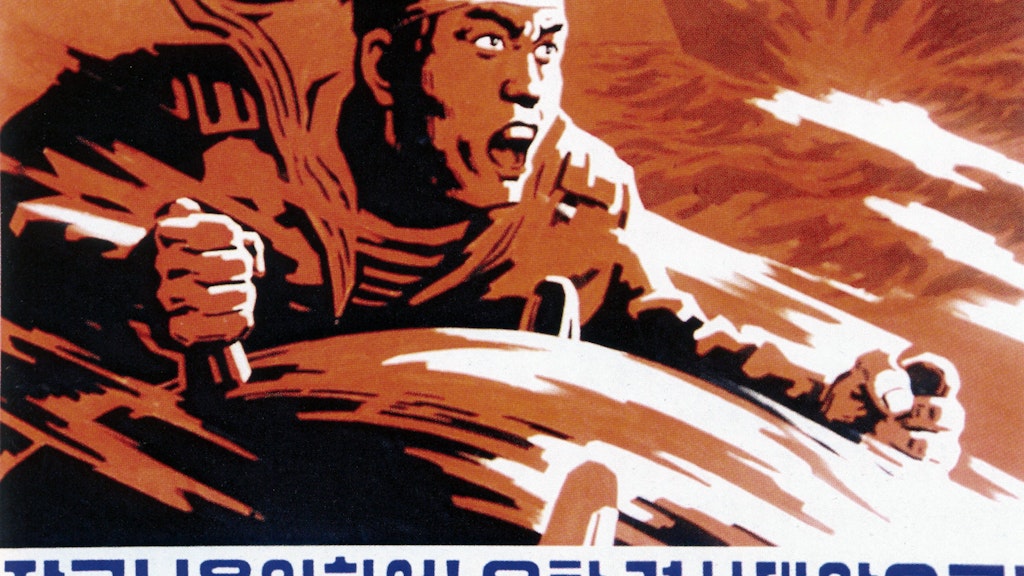 Nordkoreanisches Propaganda-Plakat: Südkoreanische Vornamen seien „Zeichen der dekadenten Yankee-Kultur“.