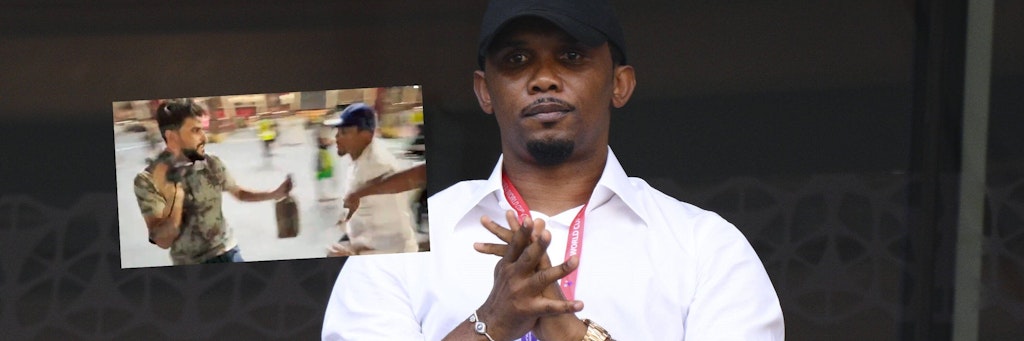 Kameruns Fußball-Held Samuel Eto’o drehte bei der WM völlig durch, attackierte einen Youtuber.