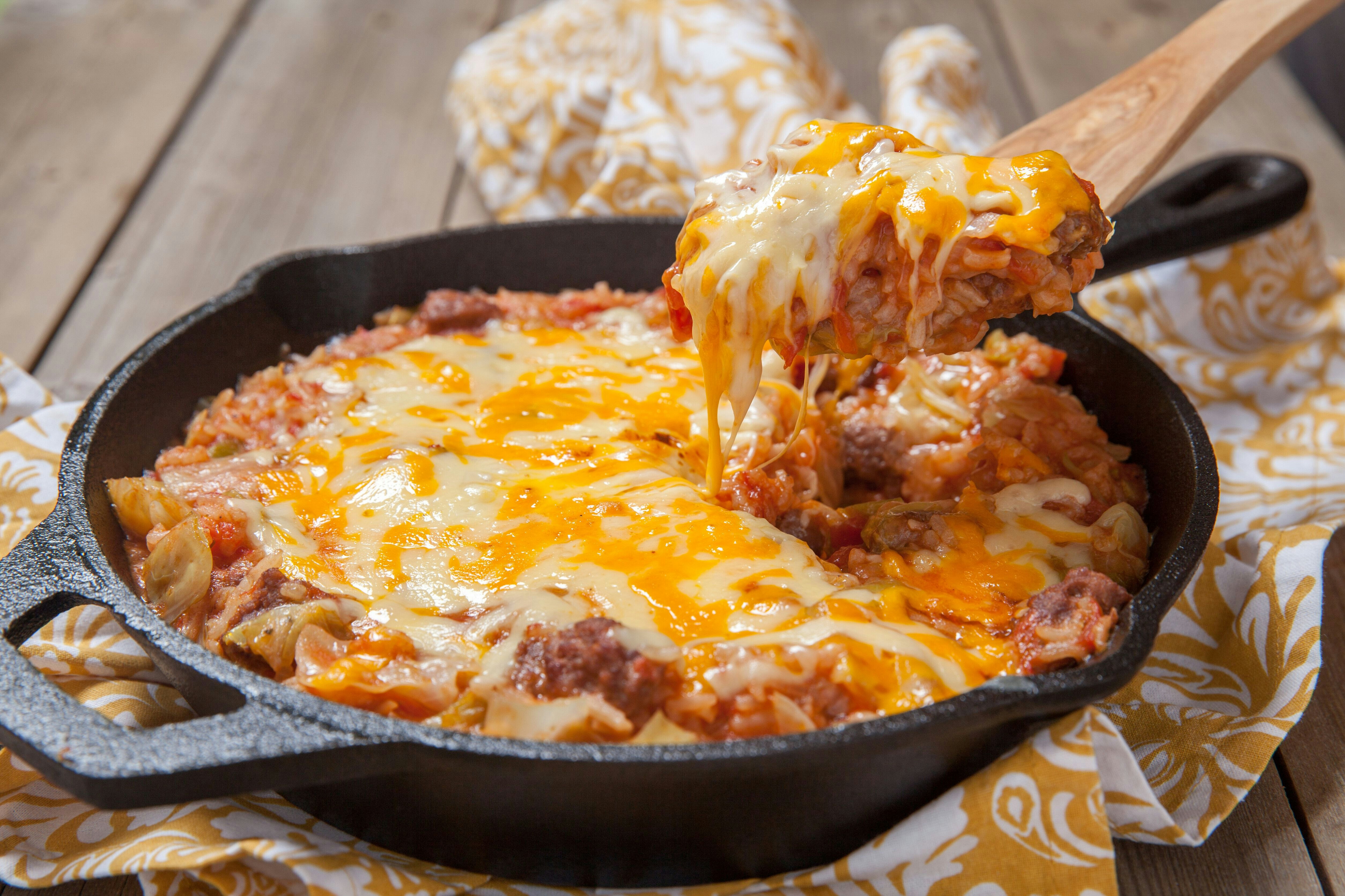 Geniales Rezept für Reis-Hackfleisch-Auflauf mit Knoblauch ...