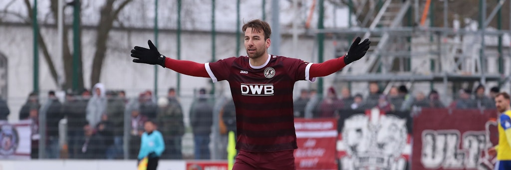 BFC-Torjäger Christian Beck traf n Luckenwalde doppelt, dennoch verlor Dynamo beim Kellerkind. 