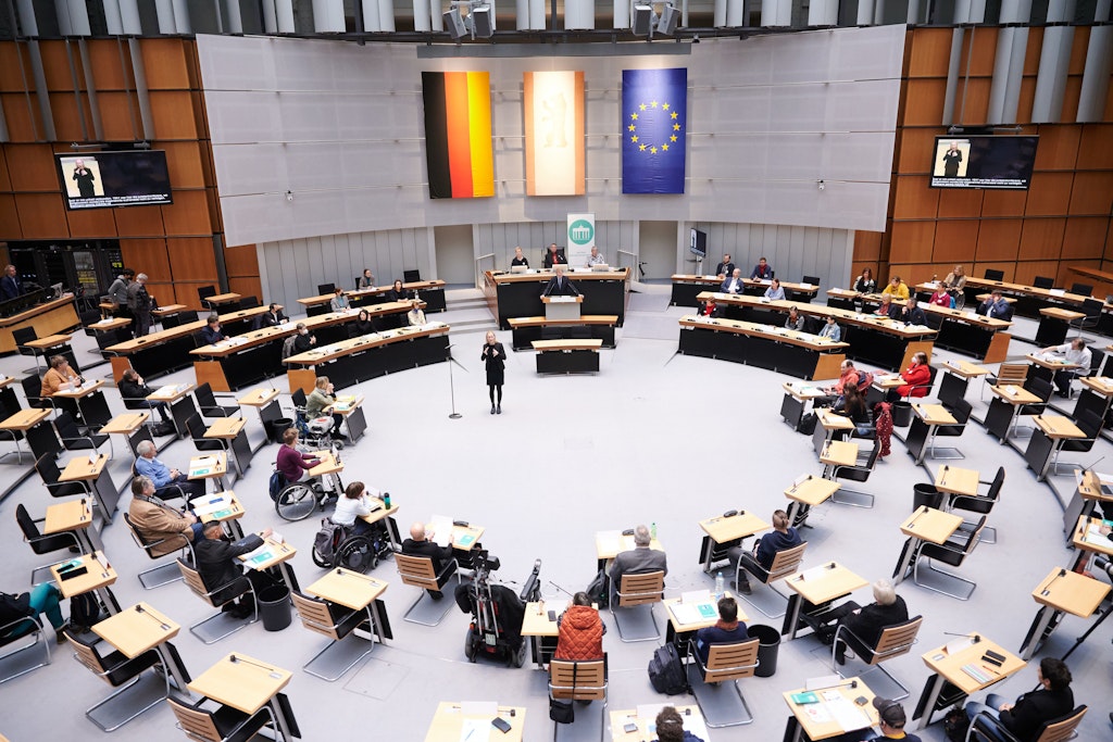 Der Parlamentssaal im Abgeordnetenhaus - auch hier ist es nun kälter als sonst. 