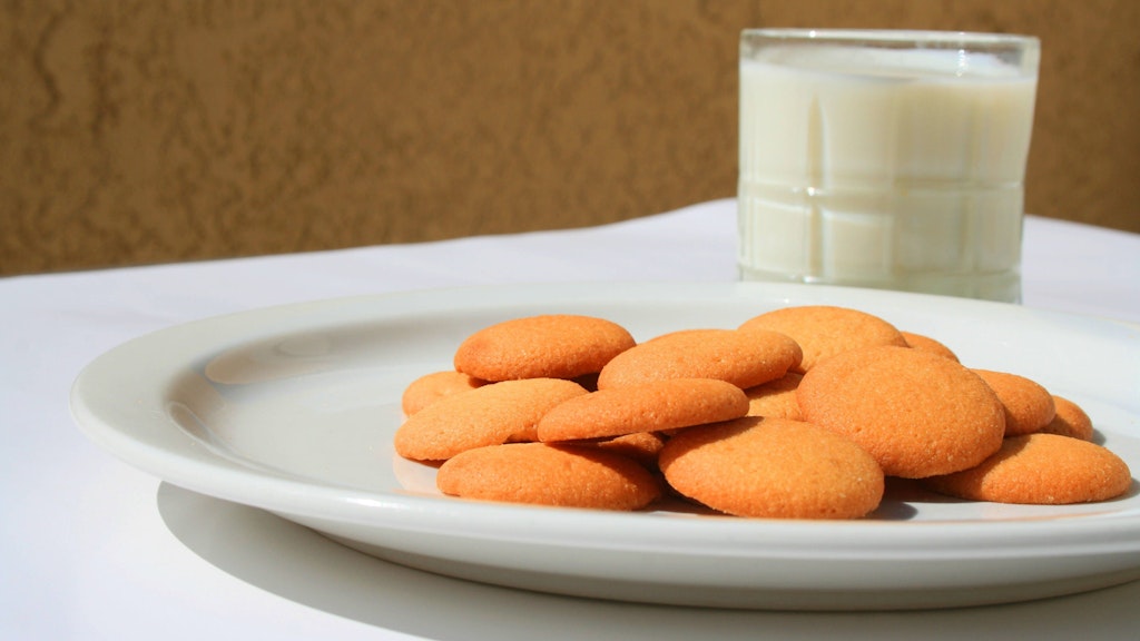 Auch mit der Hand platt gedrückt sehen die runden Pudding-Plätzchen hübsch aus, haben dann eben kein Muster.