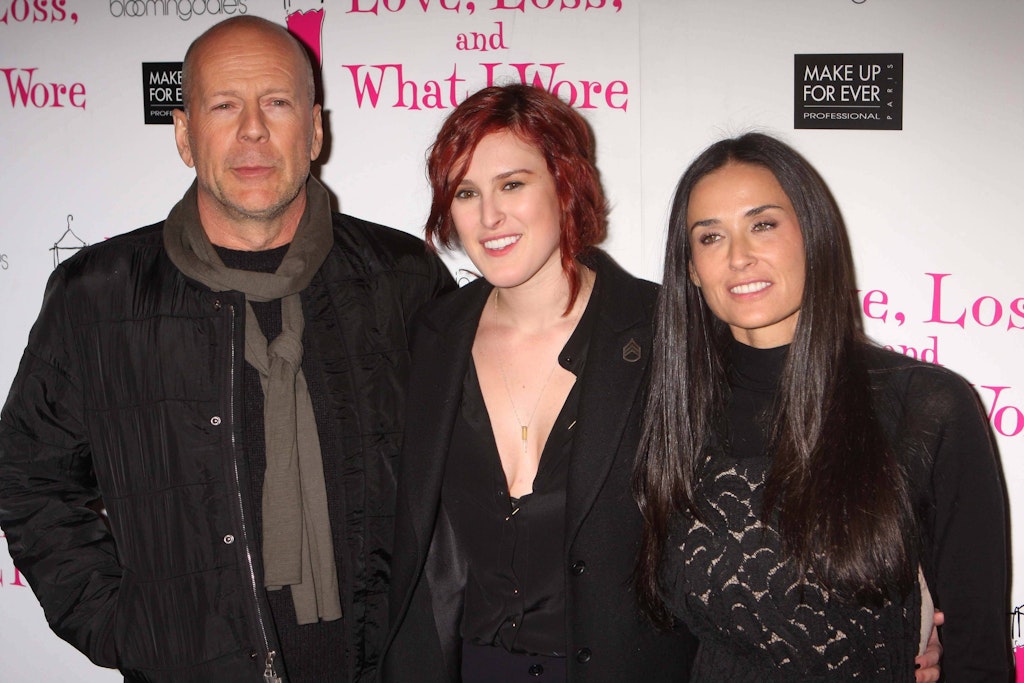 Bruce Willis und Demi Moore (rechts) mit ihrer gemeinsamen Tochter Rumer Willis im Jahr 2011.