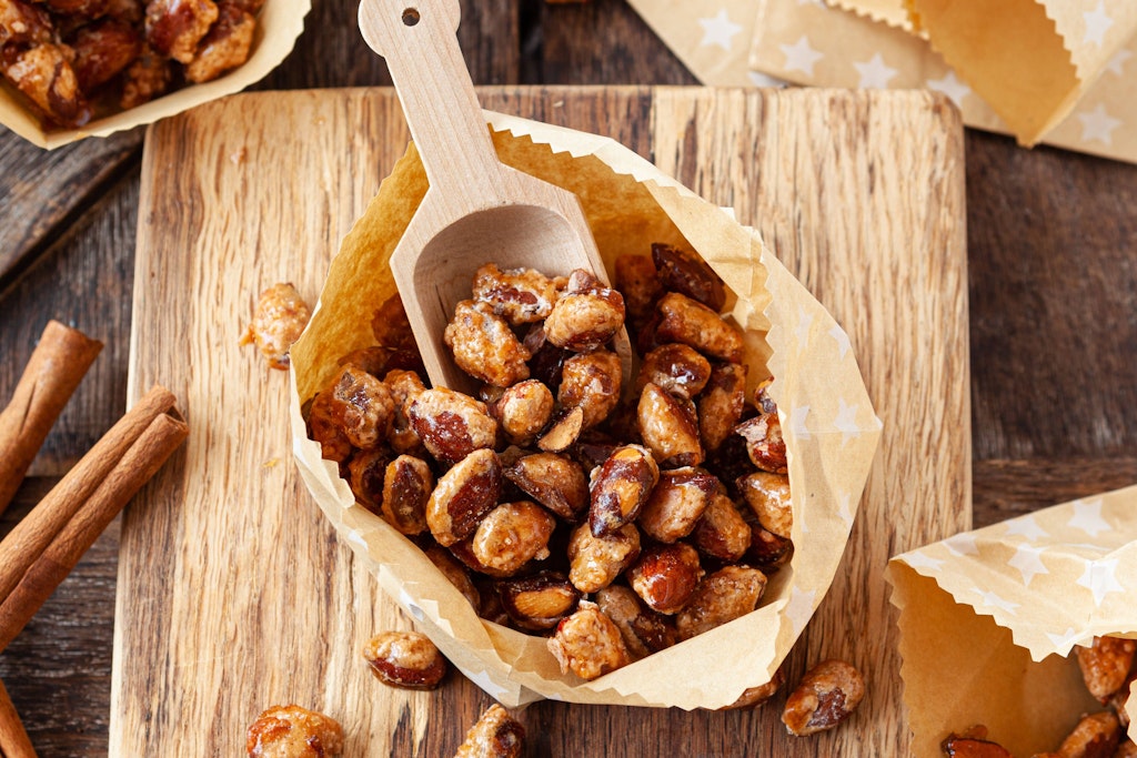 You can also easily make roasted almonds yourself.