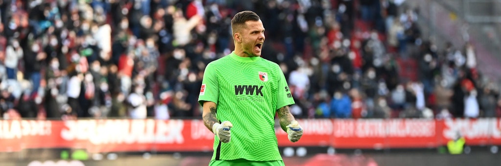Torhüter Rafal Gikiewicz (35) wechselte 2020 vom 1. FC Union zum FC Augsburg und stichelt nun gegen die Eisernen. 